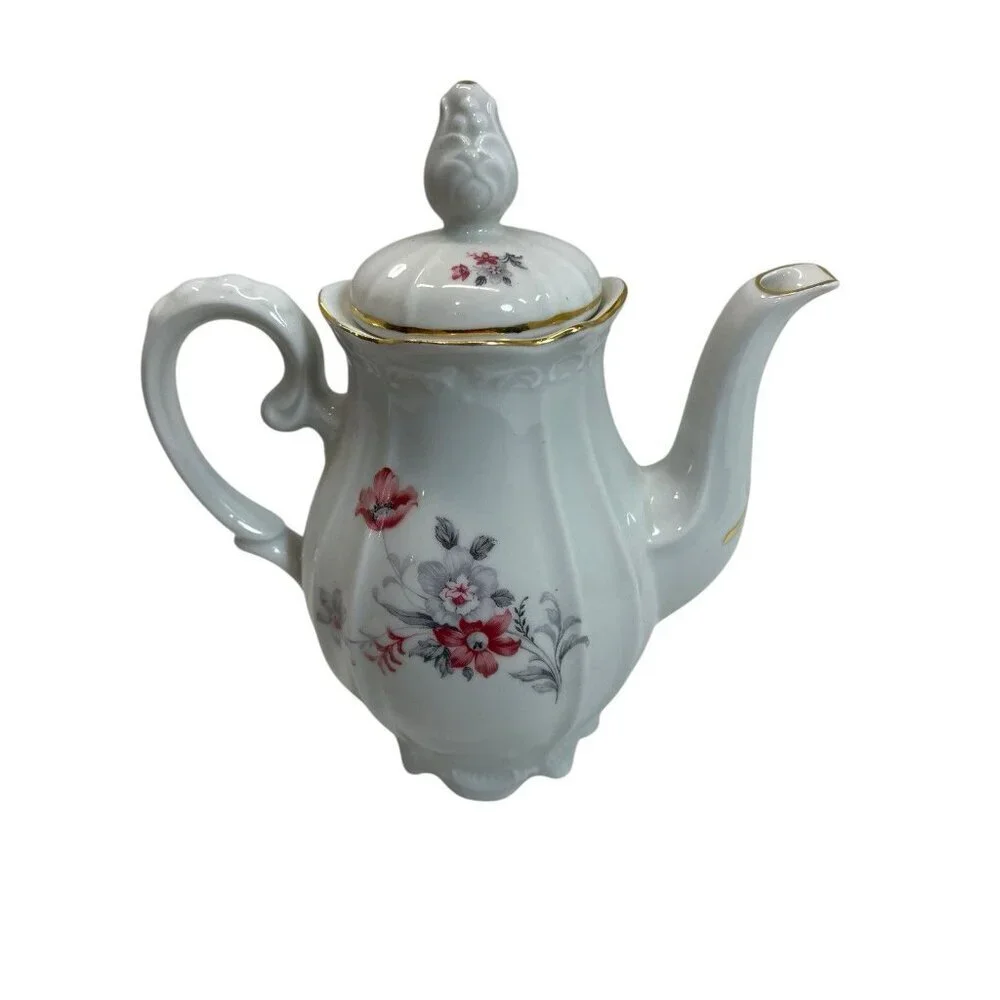 Antique Porcelain Teapot & Lid 8.4